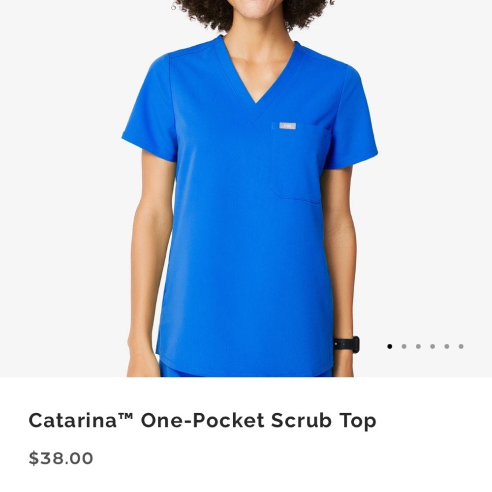 Figs Catarina one-pocket scrub top and Zamora jogger scrub pants
